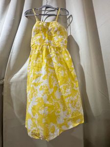 Charming Yellow Floral Summer Dress