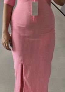 Pink Ribbed dress