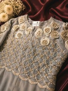 partywear peplum with plazzo and duppata set