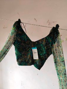 Green Crop Top