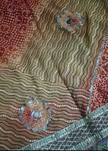 Beautiful Bandhani Saree with Embellishments