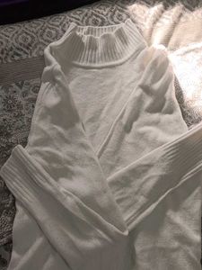 Cozy White Turtleneck Sweater