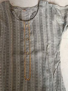 Striped Grey Kurta