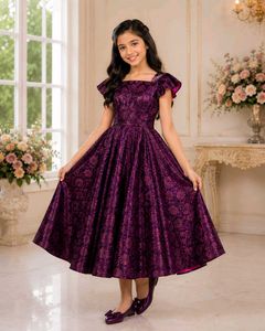 Elegant Purple Party Gown