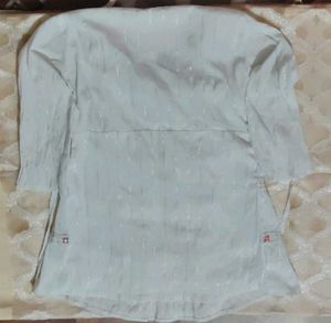 Girls White short kurti with Embroidery