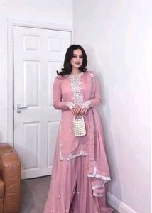 Elegant Pink Sharara Set