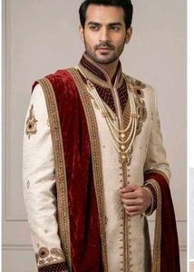 Men's Ethnic Embroidered Sherwani Set of 4