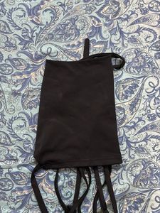 Unique Black Backpack with Fringe Detail