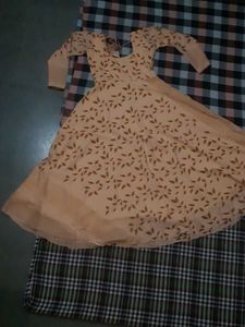 Elegant Peach Ethnic Gown