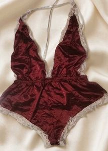 Satin Lace Romper