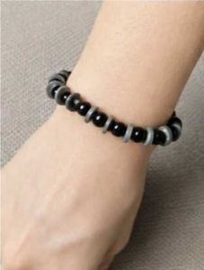 Stylish Black Beaded Bracelet