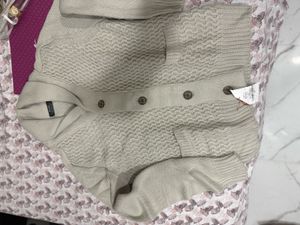 Men's Cream Cable Knit Cardigan