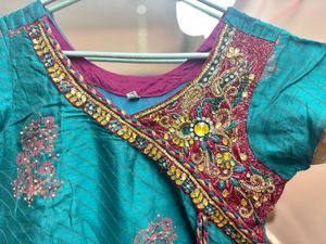 Beautiful Teal Kurta with Embellishments
