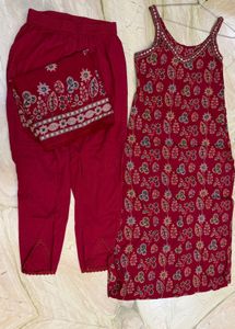 Bohemian Floral Print kurta set