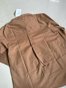Pure Linen Brown Shirt for women