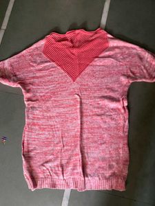 Pink &amp; White Marled Knit Top