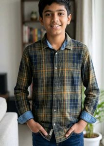 Stylish Plaid Flannel Shirt for Boys
