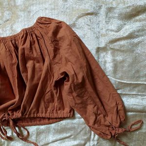 Chic Rust Colored Cropped Top