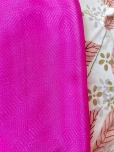 Vibrant Floral Print Silk Saree