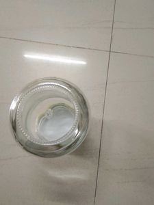 Set of 2 Glass Jars with Gold Lids