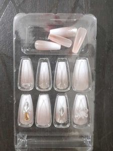 Elegant peach Press-On Nails