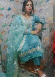 Elegant Blue Embroidered Kurta Set