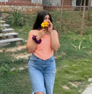 Gingham Halter Crop Top