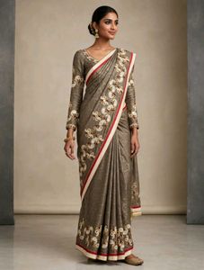 Elegant Embroidered Saree