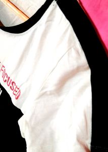 Cute White &amp; Black T-Shirt