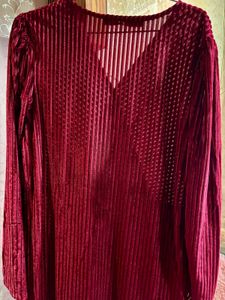 Burgundy Velvet Dress