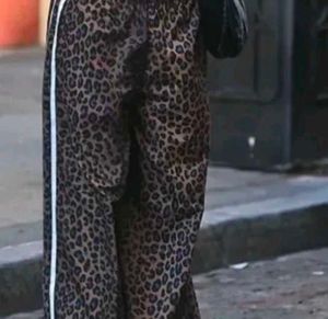 Leopard Print Wide Leg Pants