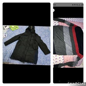 Stylish Black jacket quilted and sweater free