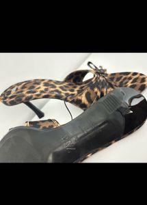 ZARA Leopard Print Slide Sandals