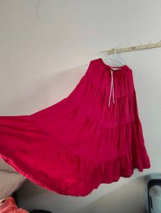 Megenta Tiered Maxi Skirt (Negotiable)