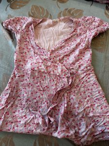 Floral Wrap Mini Dress