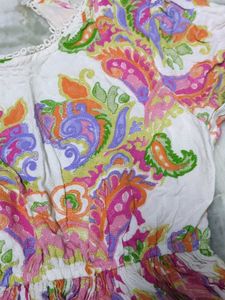 Colorful Paisley Print Dress