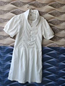 puff sleeve collar dress