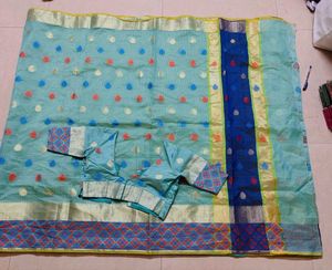 Beautiful office ware saree with blouse
