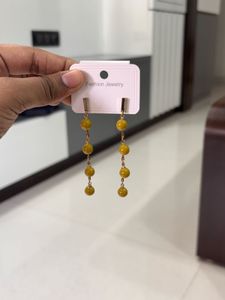 Stylish Yellow Drop Earrings