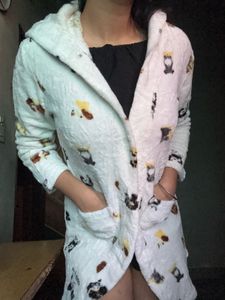 Cozy Animal Print Hooded Robe