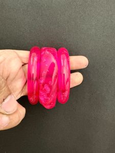 Set of 3 Bright Pink Bangles