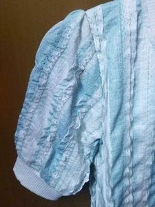 Chic Puff Sleeve Blouse with Lace Trim