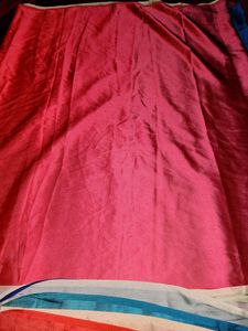 Vibrant Orange Silk Saree