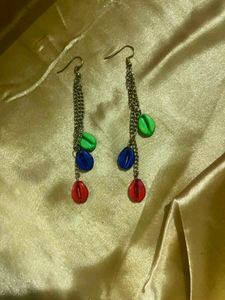 Colorful Beaded Drop Earrings