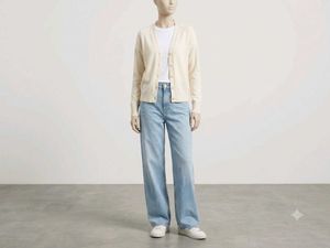 Cottage core Cream Cardigan