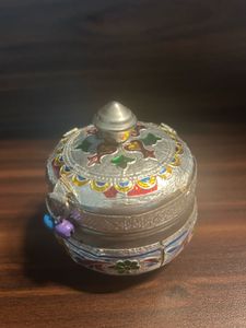 Vintage Enamel Trinket Jewellery Box