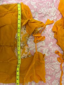 Yellow Ruffle Saree