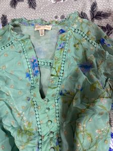 Boho Floral Print Blouse