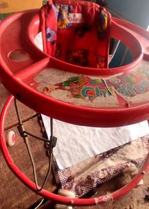 Vintage Red Baby Walker