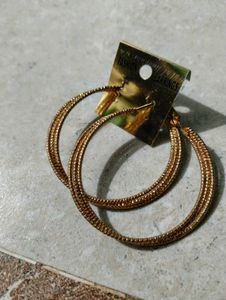 Elegant Gold Tone Hoop Earrings